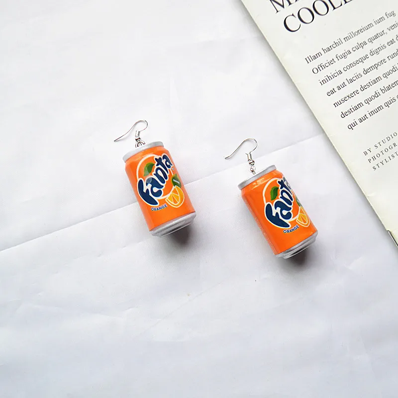 orange cola 3UMeter, летние женские висячие серьги, модные аксессуары для девушек, ручная работа, уникальные висячие серьги - Окраска металла: orange cola