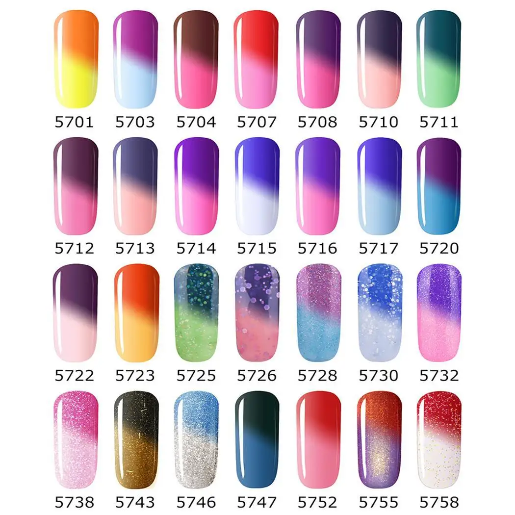 6 мл модный гель для ногтей меняющий температуру всех типов кожи как на рисунке