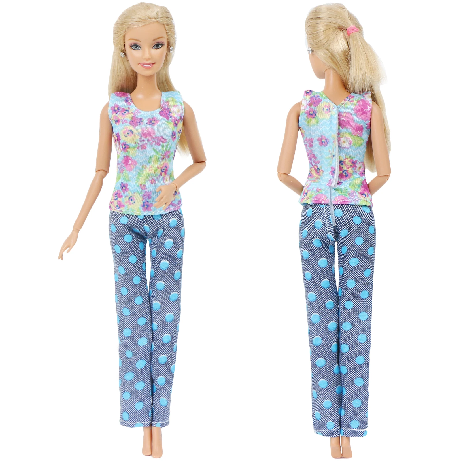 Модный кукольный наряд для куклы Барби летняя одежда топы с цветочным рисунком