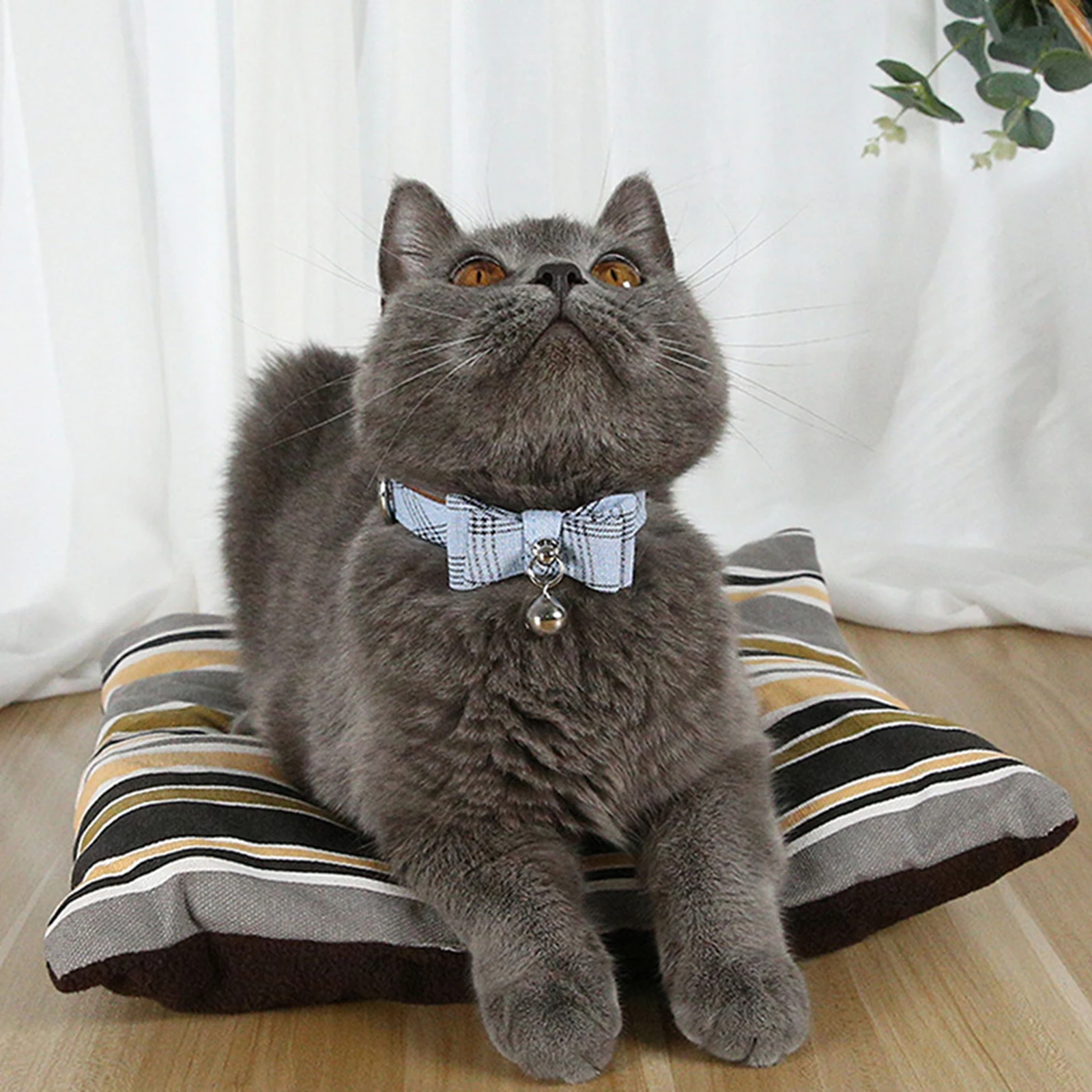 Воротник-колокольчик с бантом из искусственной кожи регулируемым британским