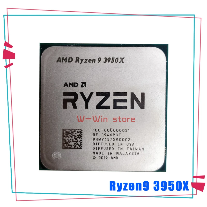 

AMD Ryzen 9 3950X Ryzen 9 3950X R9 3950X 3.5 GHz 16-Core 32-Thread CPU Processor 7NM L3=64M 100-000000051 Socket AM4