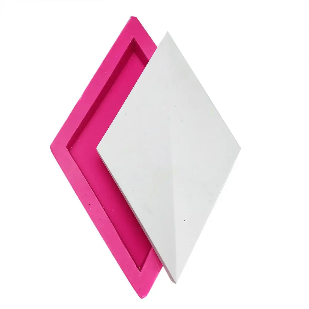 Силиконовые формы в ромбик для цемента декоративная плитка стен горшок растений