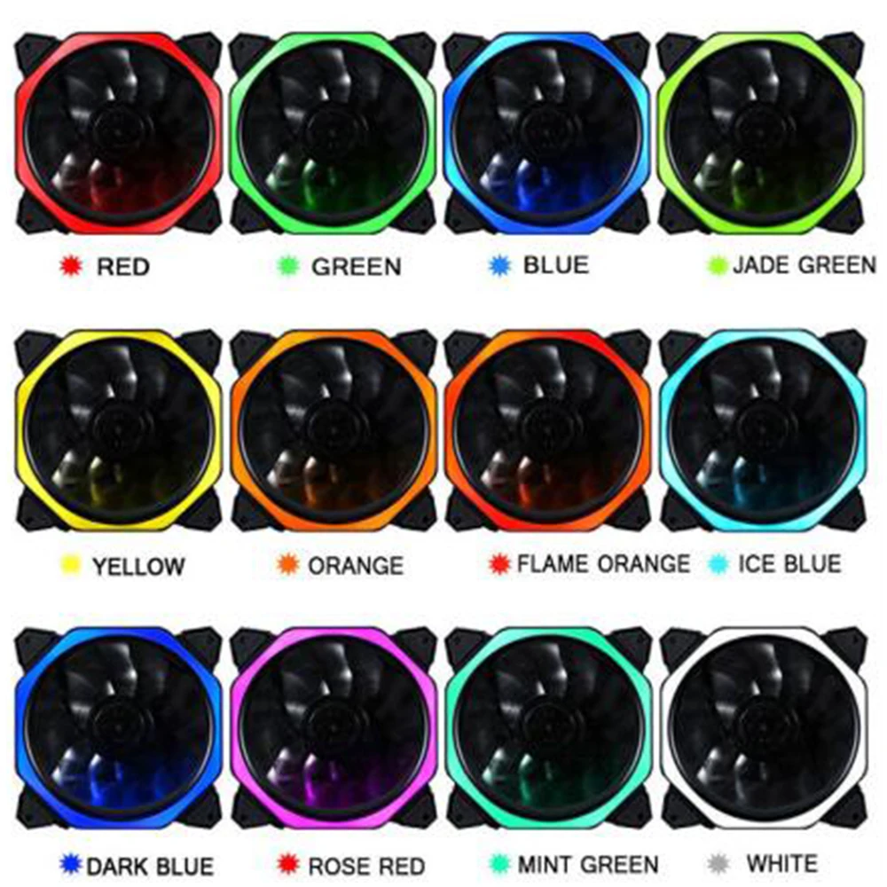 Вентилятор охлаждения 120 мм RGB для ПК вентилятор регулируемый Цвет компьютера