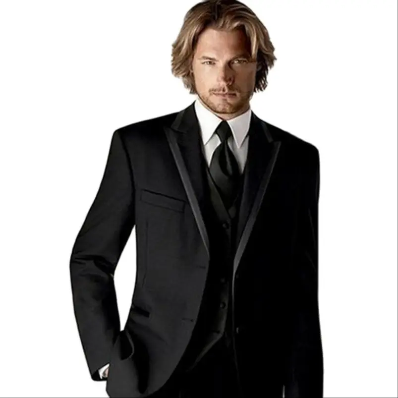 

New Arrival Men Wedding Suits Groom Suit 3 Pieces Slim Fit Wedding Tuxedos Best Men Blazers Formal Suits (Jacket+Pants+Vest)