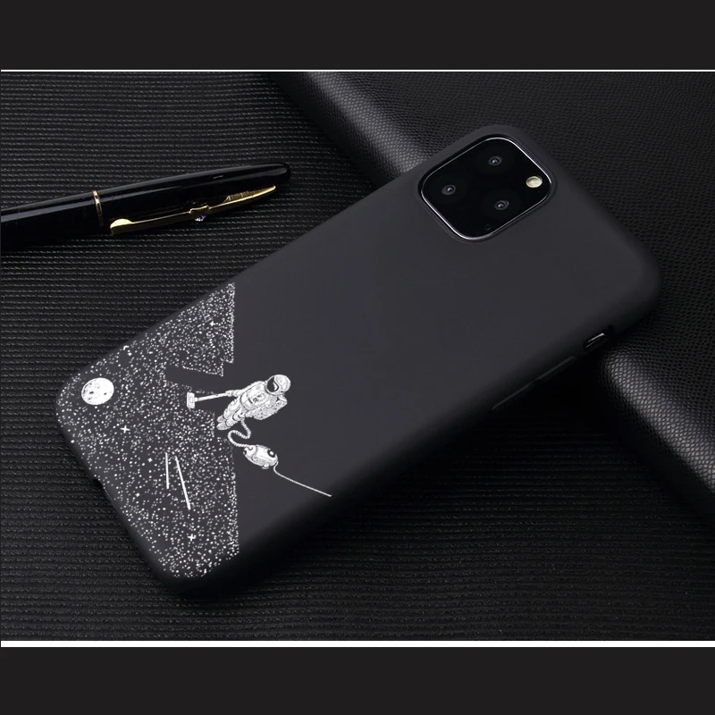 Чехол для телефона с изображением космонавта Луны, космонавта для iphone 7, 8, X, чехол для iphone 6, 7 plus, XR, XS, 11Pro, Max, планета, звезда, матовый мягкий чехол - Цвет: 05
