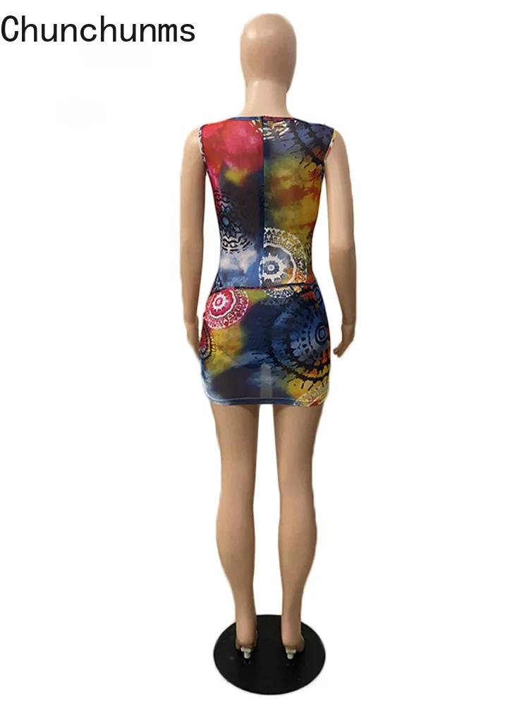 

2021 Summer Sleeveless Print Bandage Nightclub Dress Set Sexy Bodysuit+Package Hip Mini Skirt 2 Pcs Sets Women Beachwear