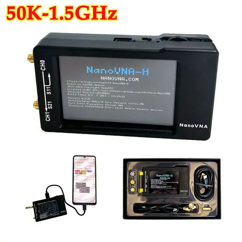 

Dreamburgh NanoVNA-H Vector Network Antenna Analyzer Standing Wave 50KHz-900MHz Digital Touching Screen Shortwave MF HF VHF UHF