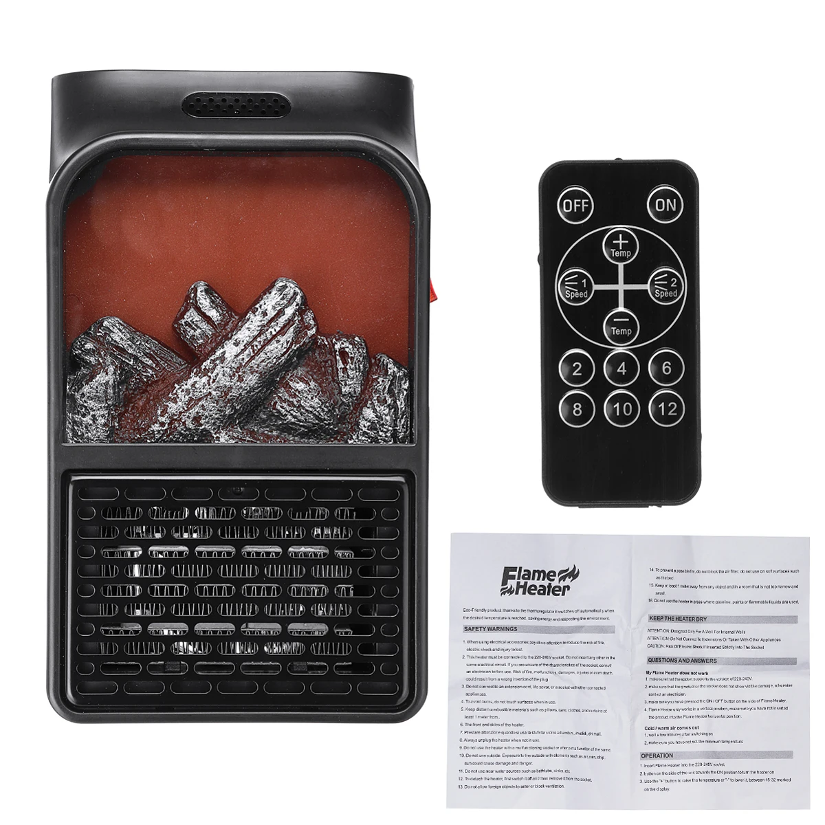 Портативный Handier пламенный Нагреватель настенный цифровой плагин электрический
