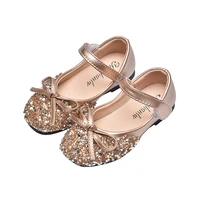 baby girls shoes leather flats princess rhinestone bling dress shoes for party wedding stage performance children toddlers shoes
