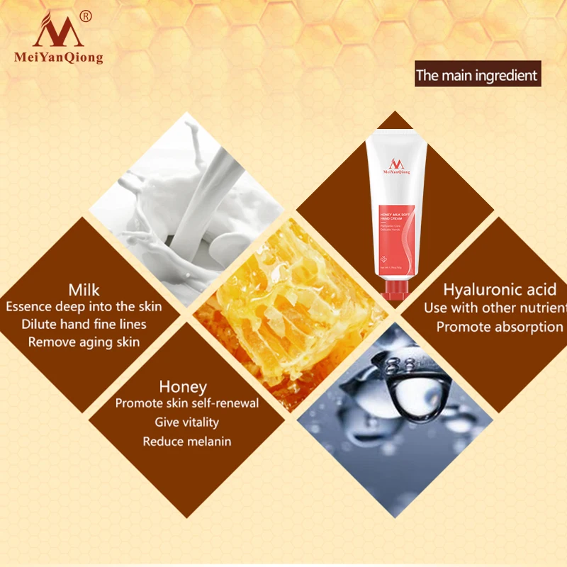 Флюоресцентный увлажняющий отбеливающий крем для рук| |