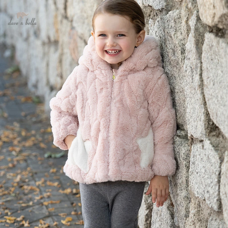 

DB18547 dave bella winter baby girls fashion stars hooded padded coat children kids girl tops infant toddler outerwear