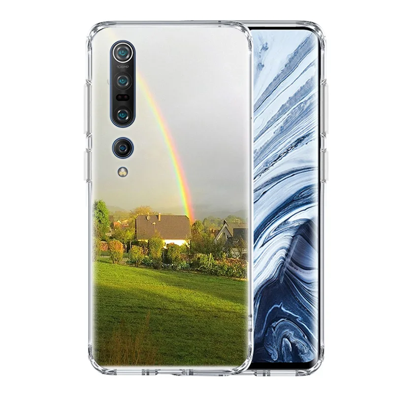 

Tpu Cases for Xiaomi Mi Note 10 Lite 5G 9T CC9 Pro 9 SE A2 6X Poco X2 F2 F1 Colorful Sky Heart Phone Coque Transparent Carcasa