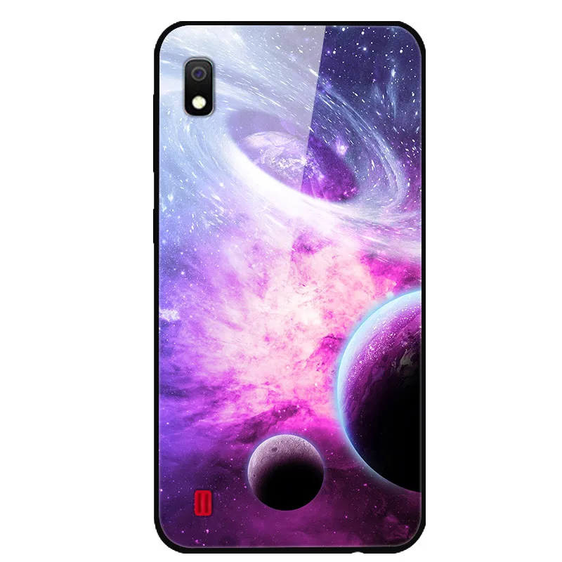 51 Для samsung A10 чехол закаленное стекло твердая задняя крышка для samsung Galaxy A10 A 10 A10S A 10S чехлы для телефонов силикон бампер Coque - Цвет: 51