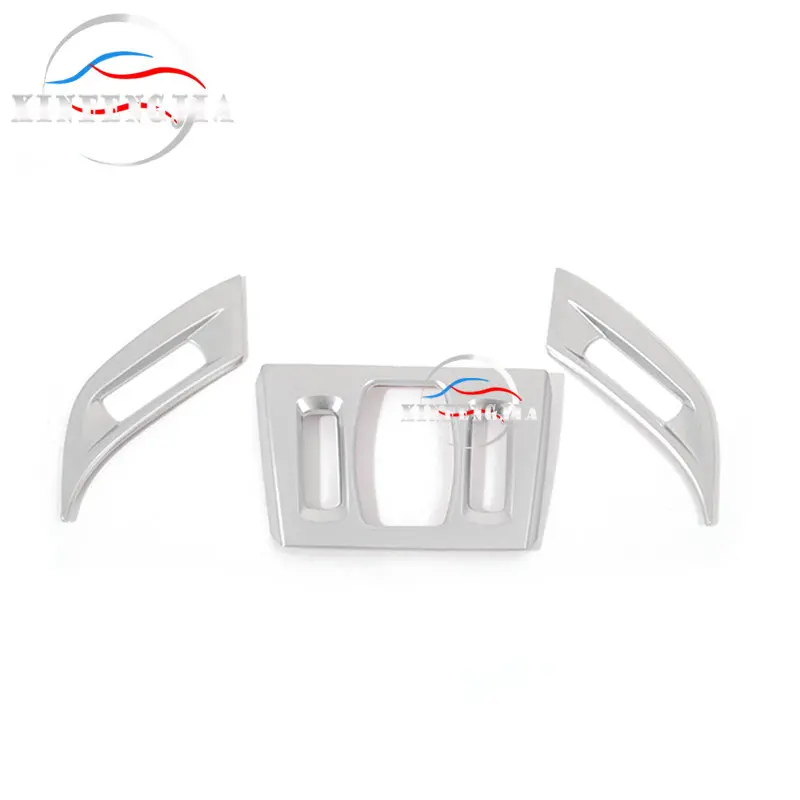 

For BMW X1 F48 16-2019 3x Chrome Center Security warning Button Frame cover trim
