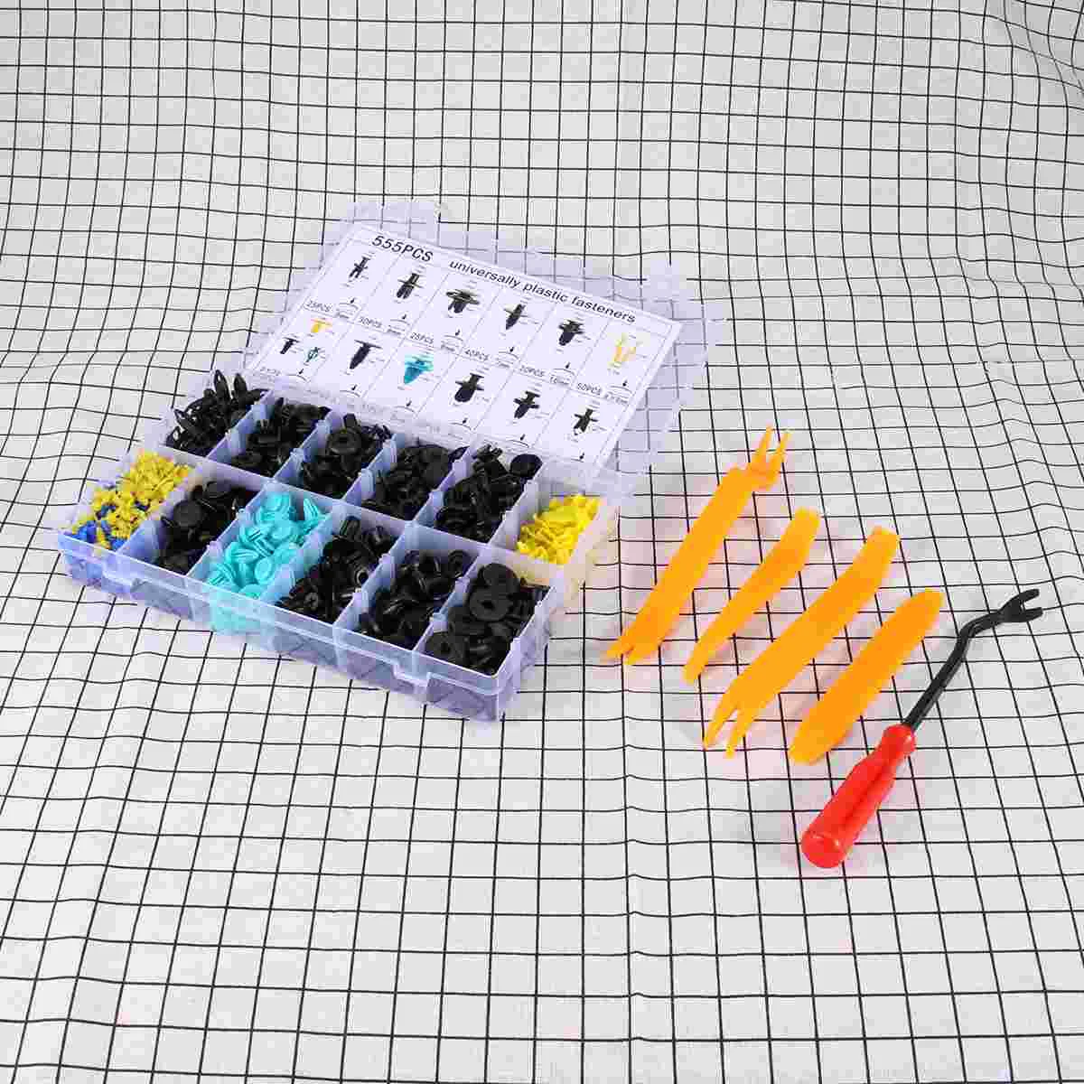 

555pcs Car Body Trim Clips Retainer Bumper Rivets Screws Car Push Type Bumper Fastener Rivet Clips Panel Push Fastener Kit with