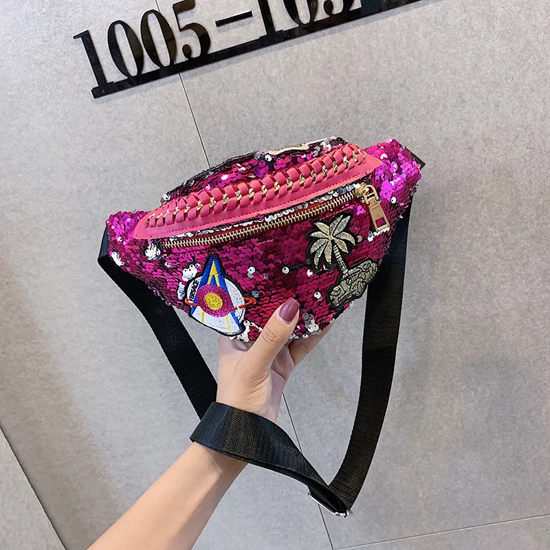 Поясная Сумка Nerka в Корейском стиле блестящая поясная сумка для женщин