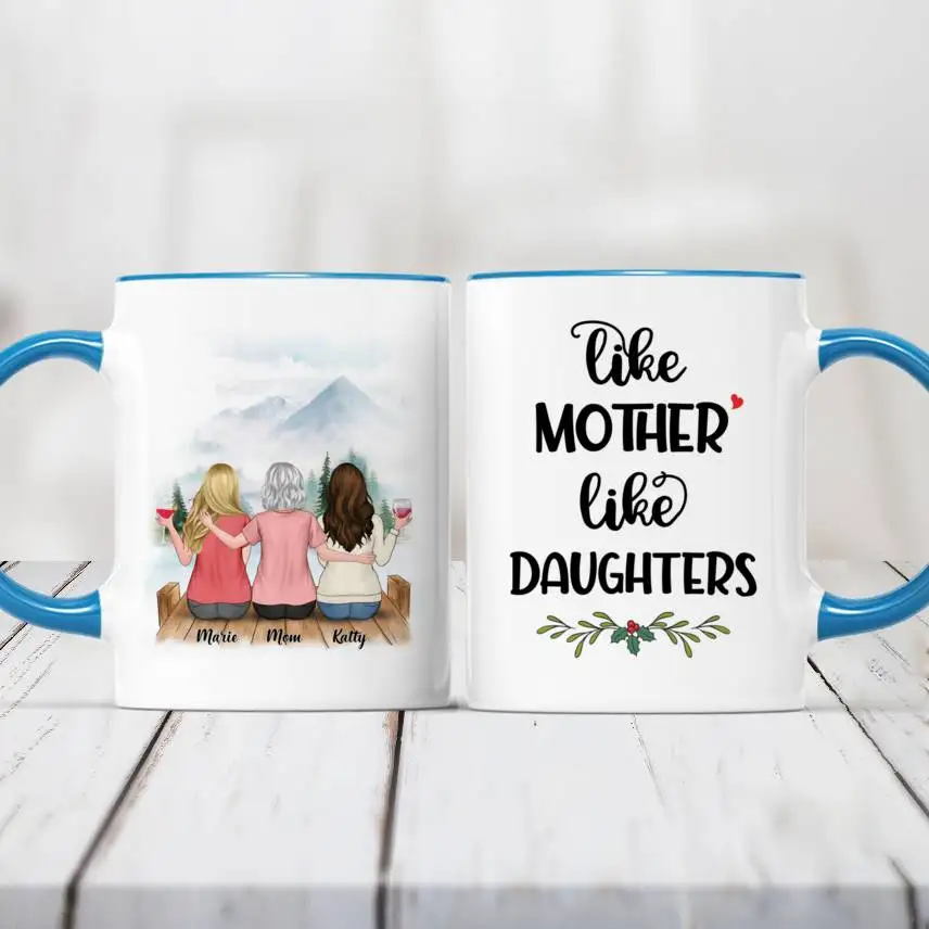 

Colorful Personalized Mug Mother & Daughters Like Daughter Custom Made Coffee Cups Mugs Mother's Day RR2046