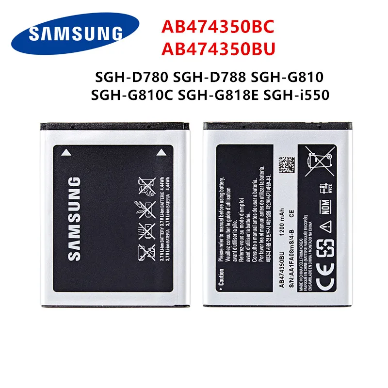 Оригинальный SAMSUNG AB474350BU AB474350BC аккумулятор 1200 мАч для Samsung задняя