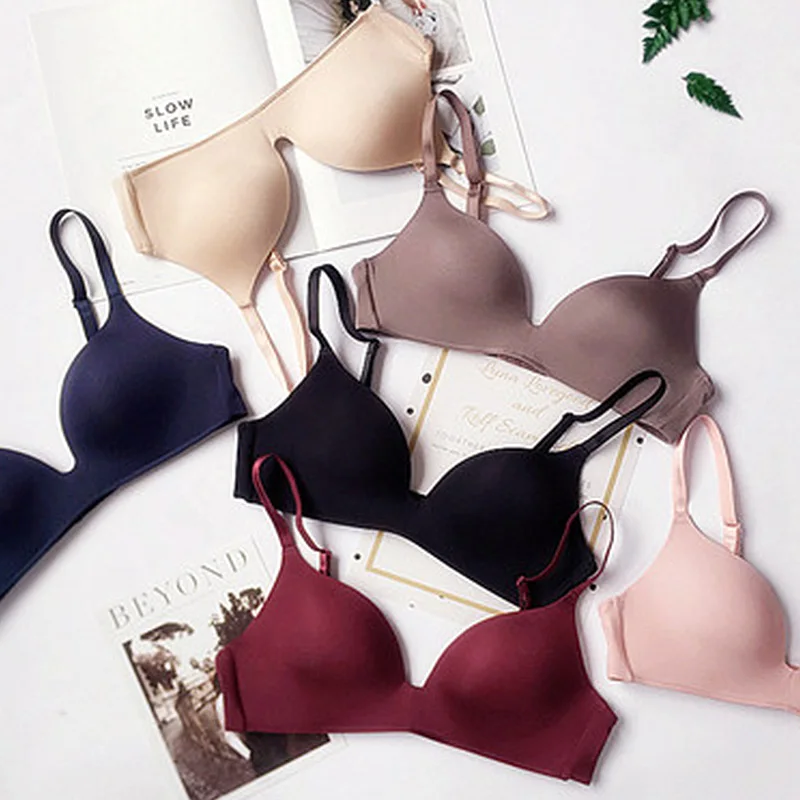 

A/B Cup Women Seamless Bra Sexy Underwear Bralette Push Up Bra Female Brassiere Intimate Lingerie Solid Color Wirefree Bras