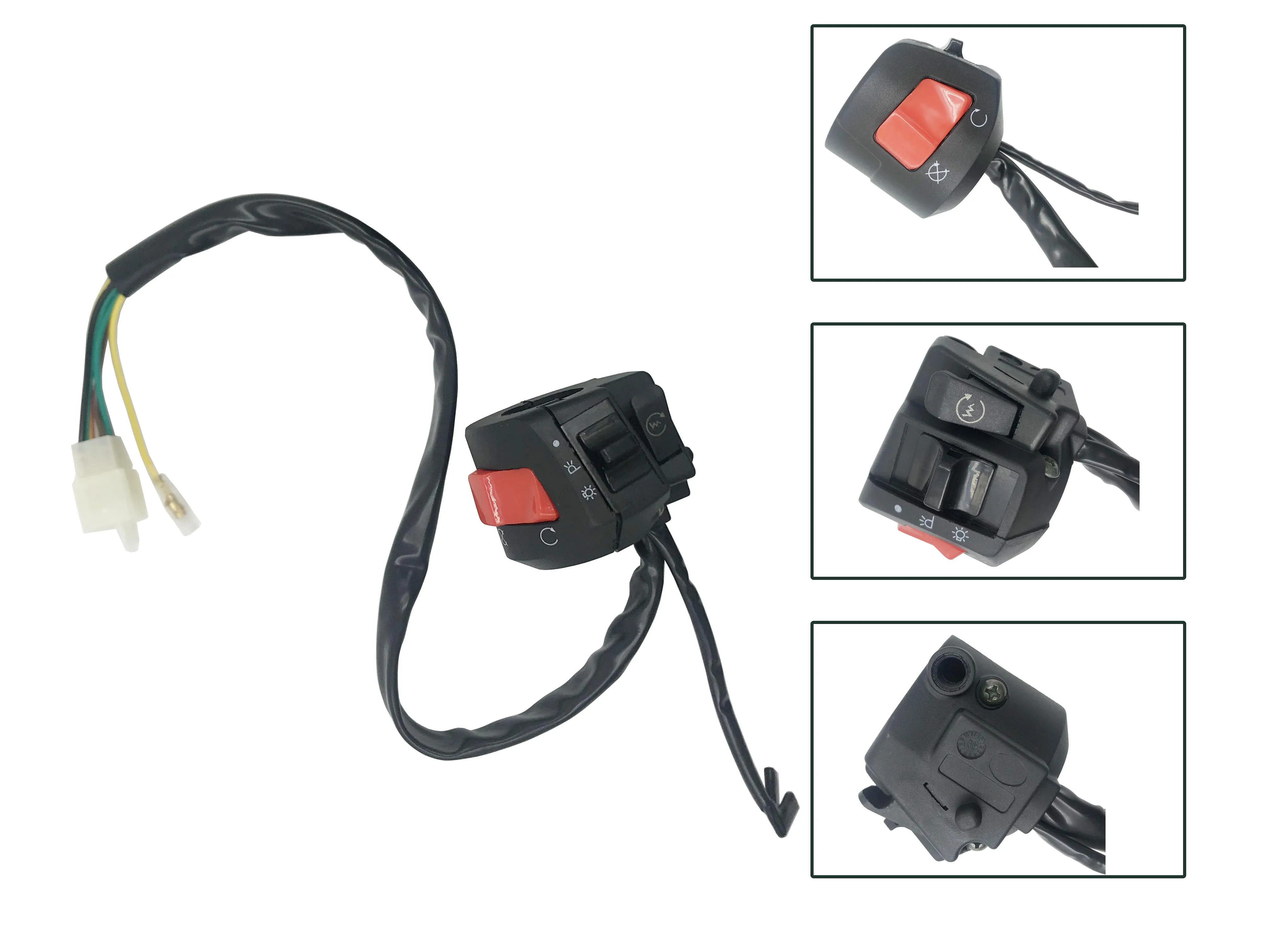 

1 Pair 12V DC Right and Left side, Universal Motorcycle Control Switch 7/8" 22cm Handlebar Switch