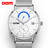 dom men watches luxury brand multi function mens sport quartz watch waterproof steel belt business clock wrist watch m 436d 7m
