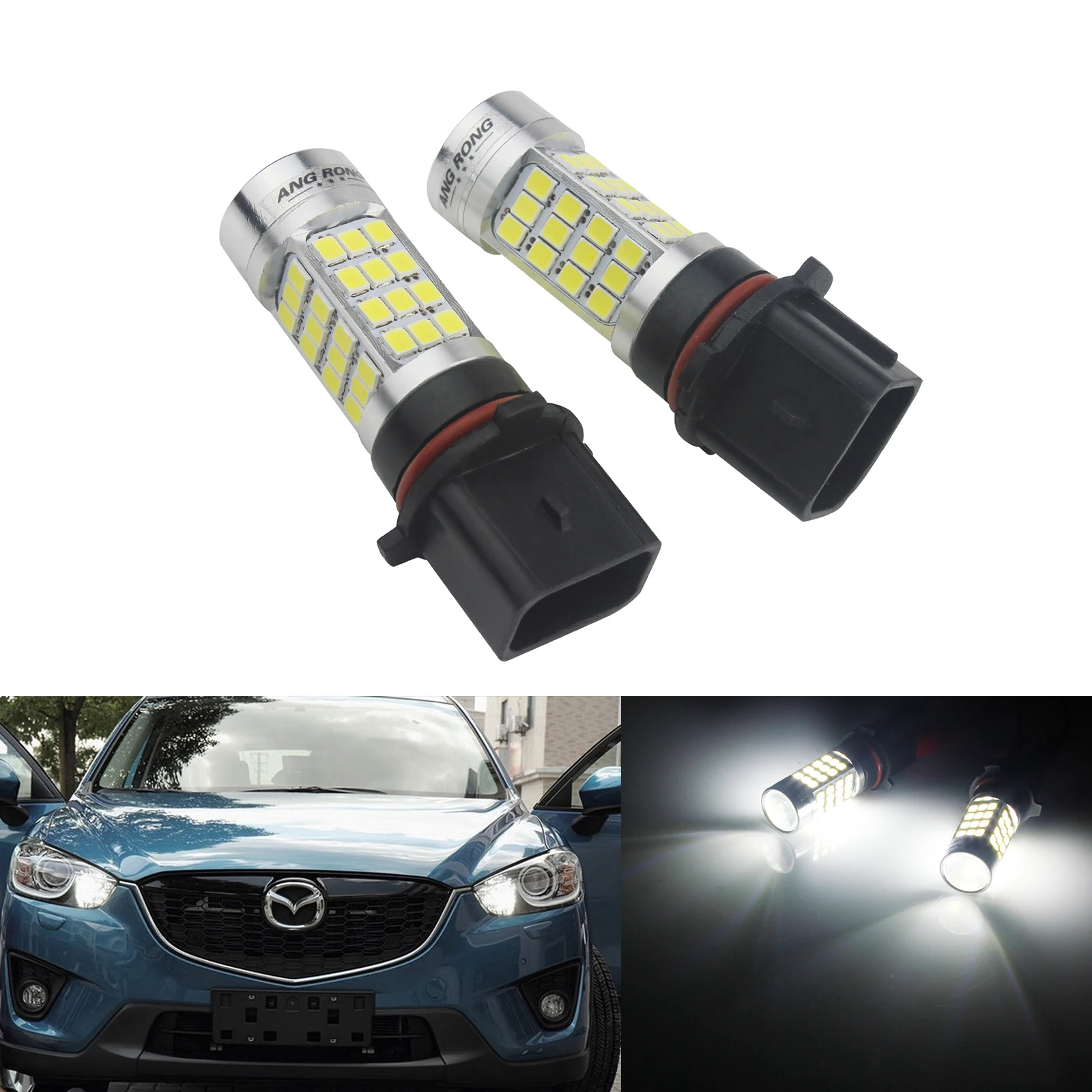 ANGRONG 2x P13W 12277 светодиодные противотуманные дневные ходовые огни DRL белые для Audi A4 B8