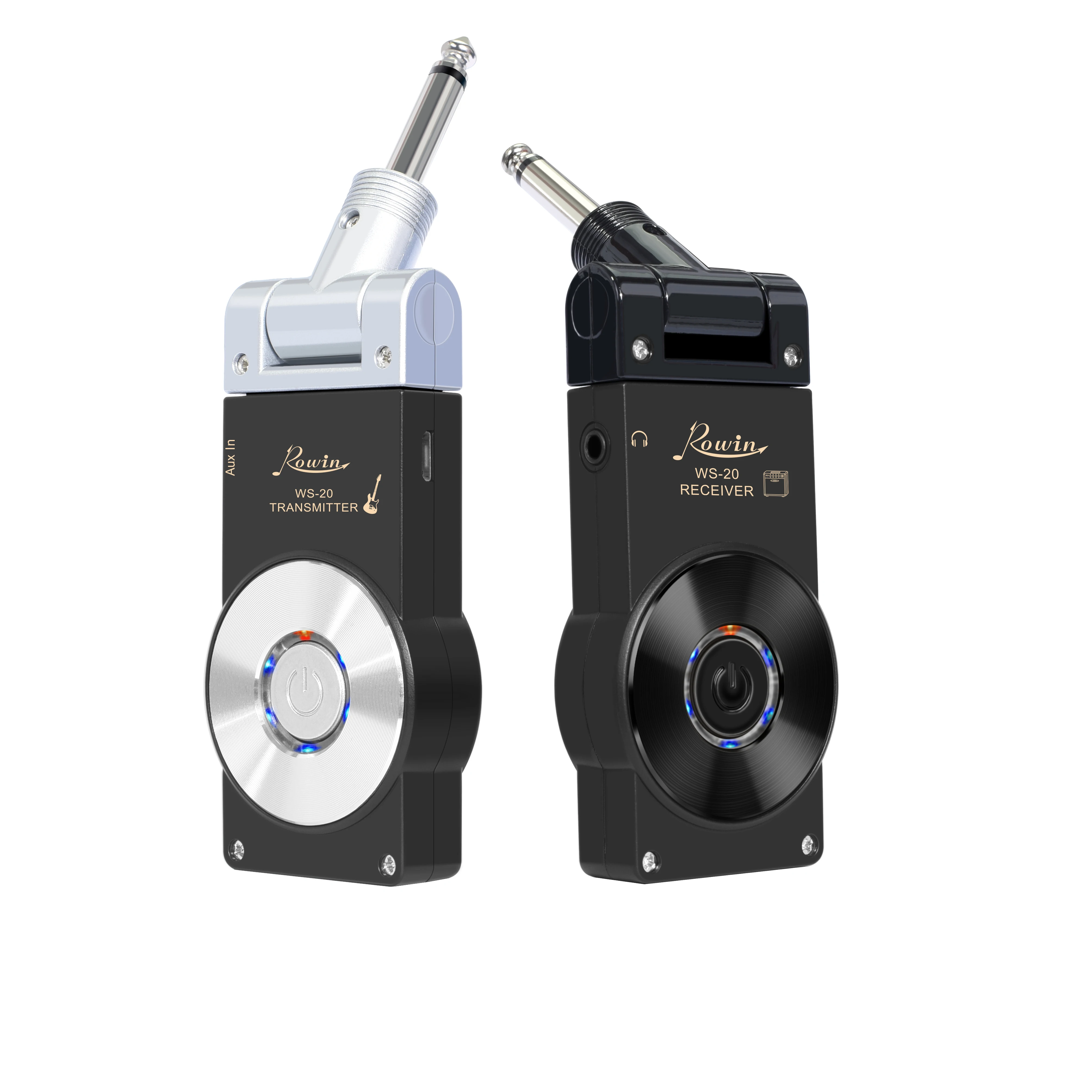 

Guitar Wireless System Transmitte Receive Rowin WS-20 For Electric Guitar Bass Violin Connect Amp 100ft Tran Digital Transmitter