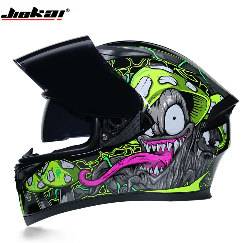 Moto rcycle шлем с двойными линзами полный шлем для лица DOT capacete de moto ciclista casco para moto cask шлемы - Цвет: b1