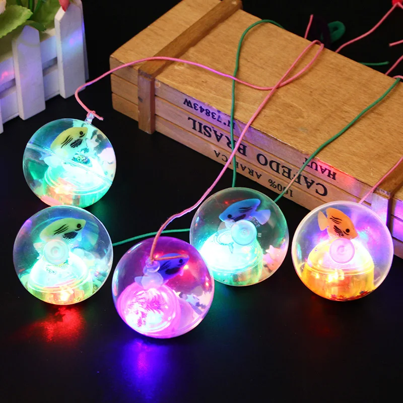 

Creativity 5.5cm Flashing Luminous Ball Rubber Bouncing Ball Antistress Novelty LED Light Hand Ball Party Toys Holiday Gift