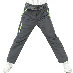 Осень-зима 2021, Детские уличные штаны, флисовые брюки, русские зимние детские зимние ветрозащитные водонепроницаемые лыжные штаны для девочек и мальчиков