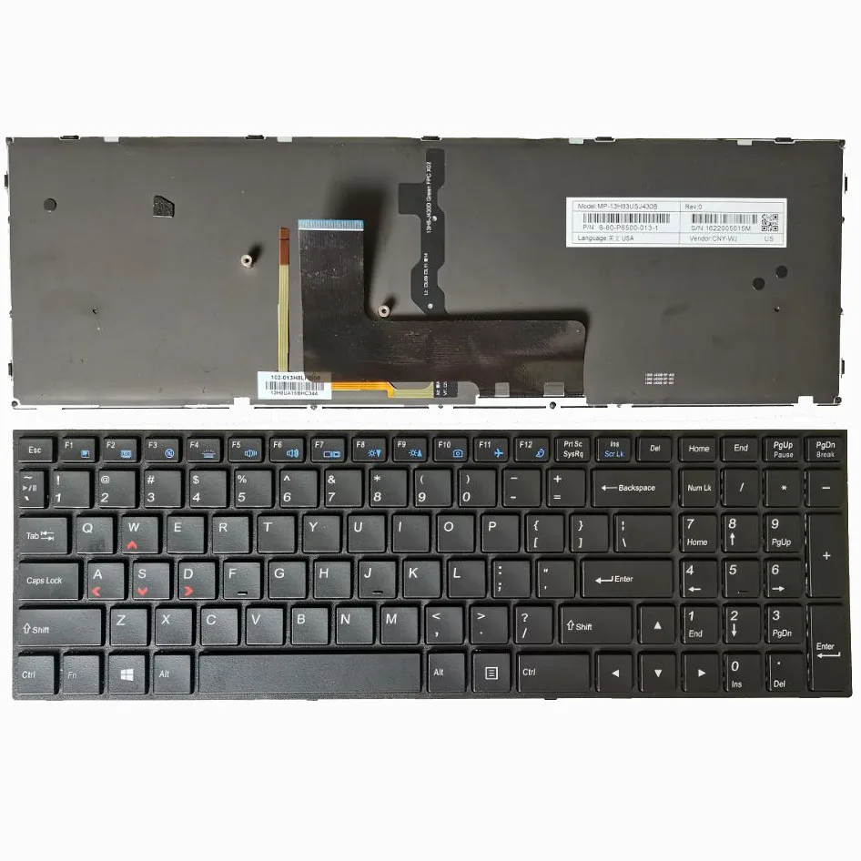 Новая клавиатура для ноутбука US Hasee Z7M Z7-KP7GS ZX7-CP5S2 Z7M-CT7GS Z7M-KP7G1 k690E с белой подсветкой