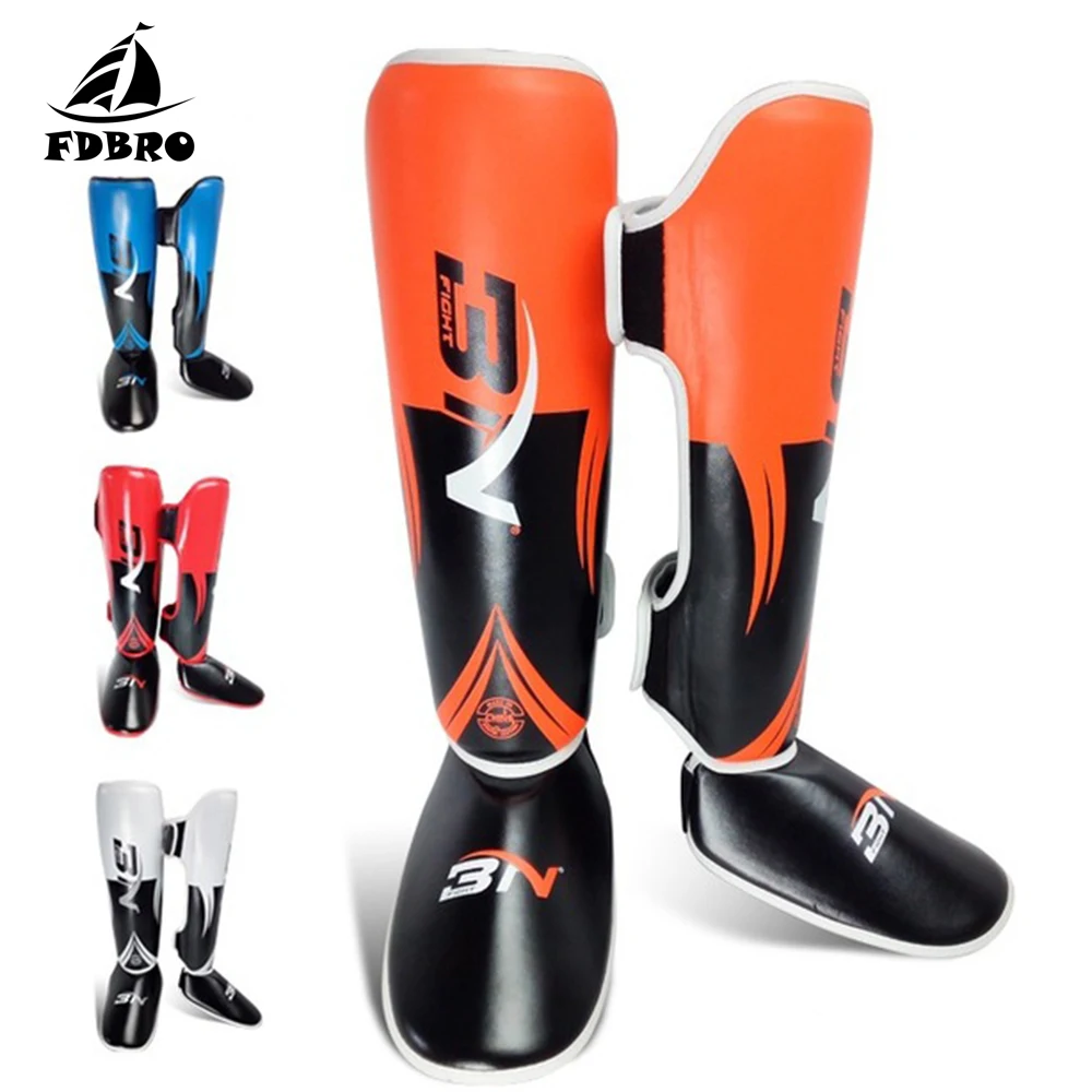 Фдбро высокое качество ПУ кожа бокса ММА щитки лодыжки протектор Муай Тай