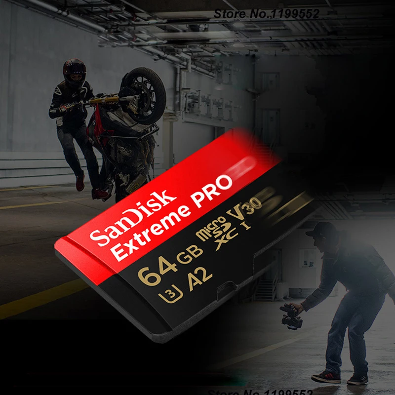 SanDisk Оригинальная карта памяти TF Micro SD Extreme Pro U3 64 ГБ камера для телефона 4K