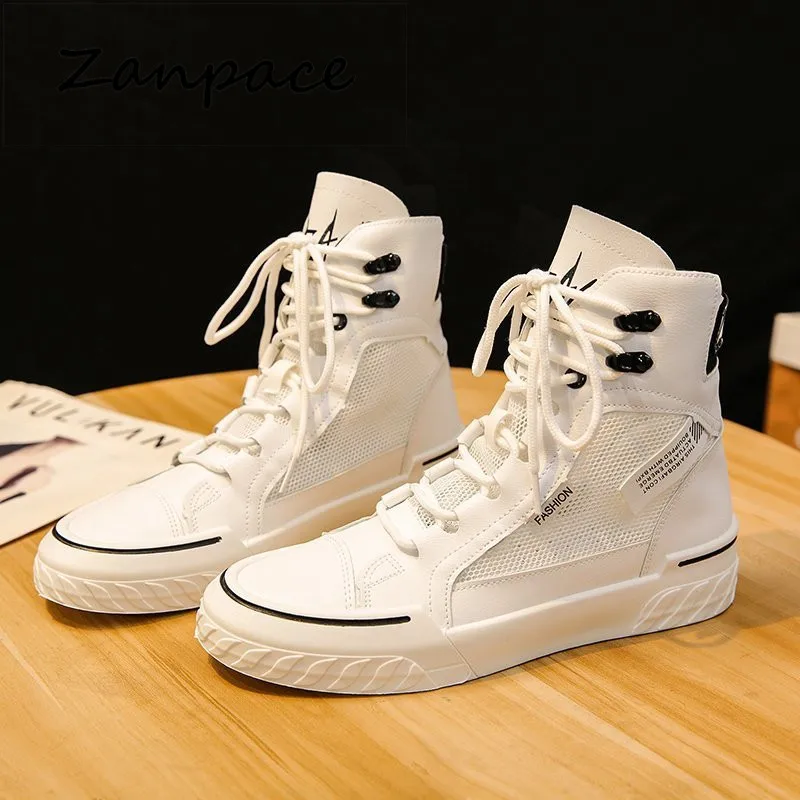 2021Summer Women's Sneakers New Canvas Lace-Up Women's Sports Shoes Breathable Platform Sneakers Shoes White Casual Women Shoes