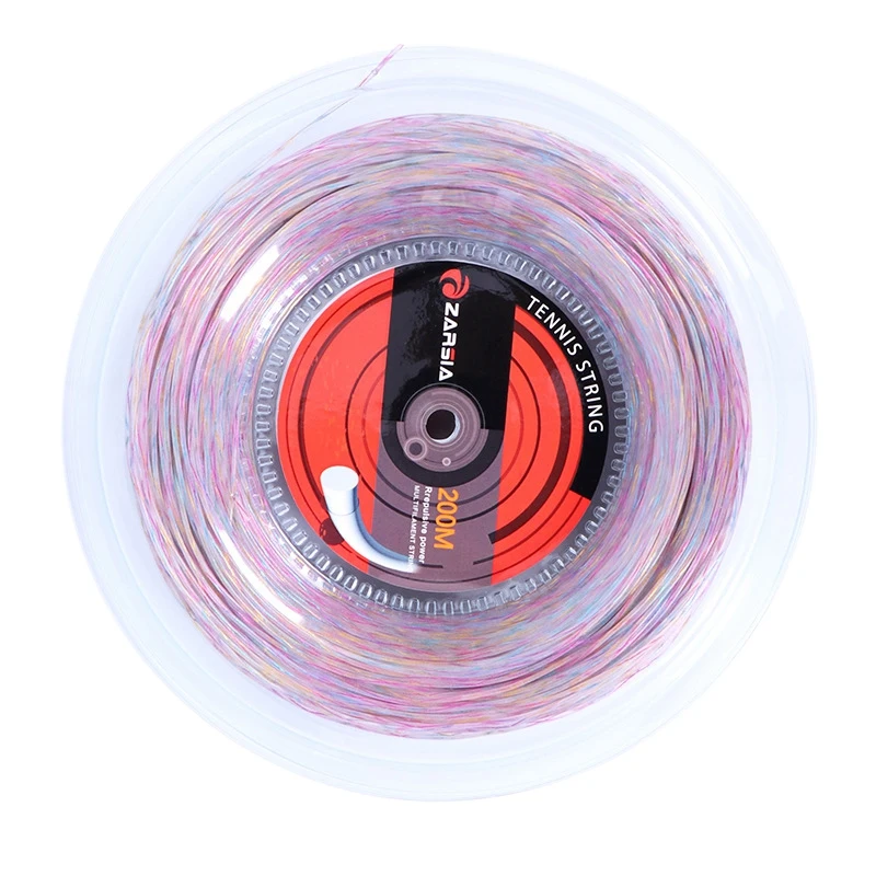 

Катушка ZARSIA 1, 1,35 мм, синтетическая блестящая нейлоновая Радужная теннисная нить, мягкое ощущение, струны для ракеток (200 м)