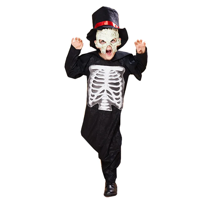 Костюм на Хэллоуин для детей страшный скелет зомби детские костюмы девочек день