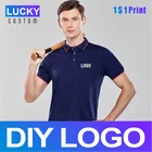 Мужская одежда 2021, футболка-поло с коротким рукавом, с принтом логотипа сделай сам