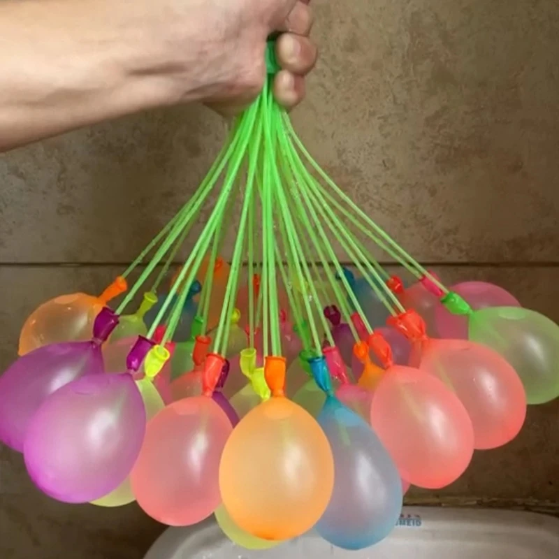 

111PCS Water Balloons Quick Fill Water Bombs Summer Water Game Ball Toy Balloons Supplementary Package Rubber Balloons