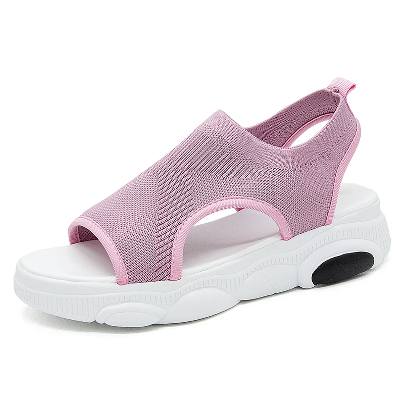 2020 женские сандалии на платформе Модные Дизайнерские повседневные туфли плоской