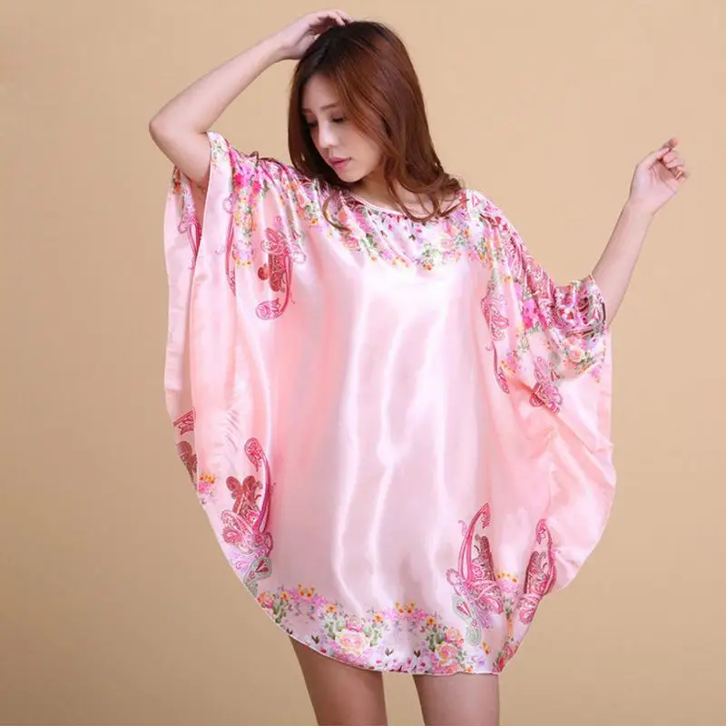 

Nightwear For Women Ladies Sexy Silk Satin Night Dress short Sleeve Nighties Nightgown Nightdress Lace Sleepwea