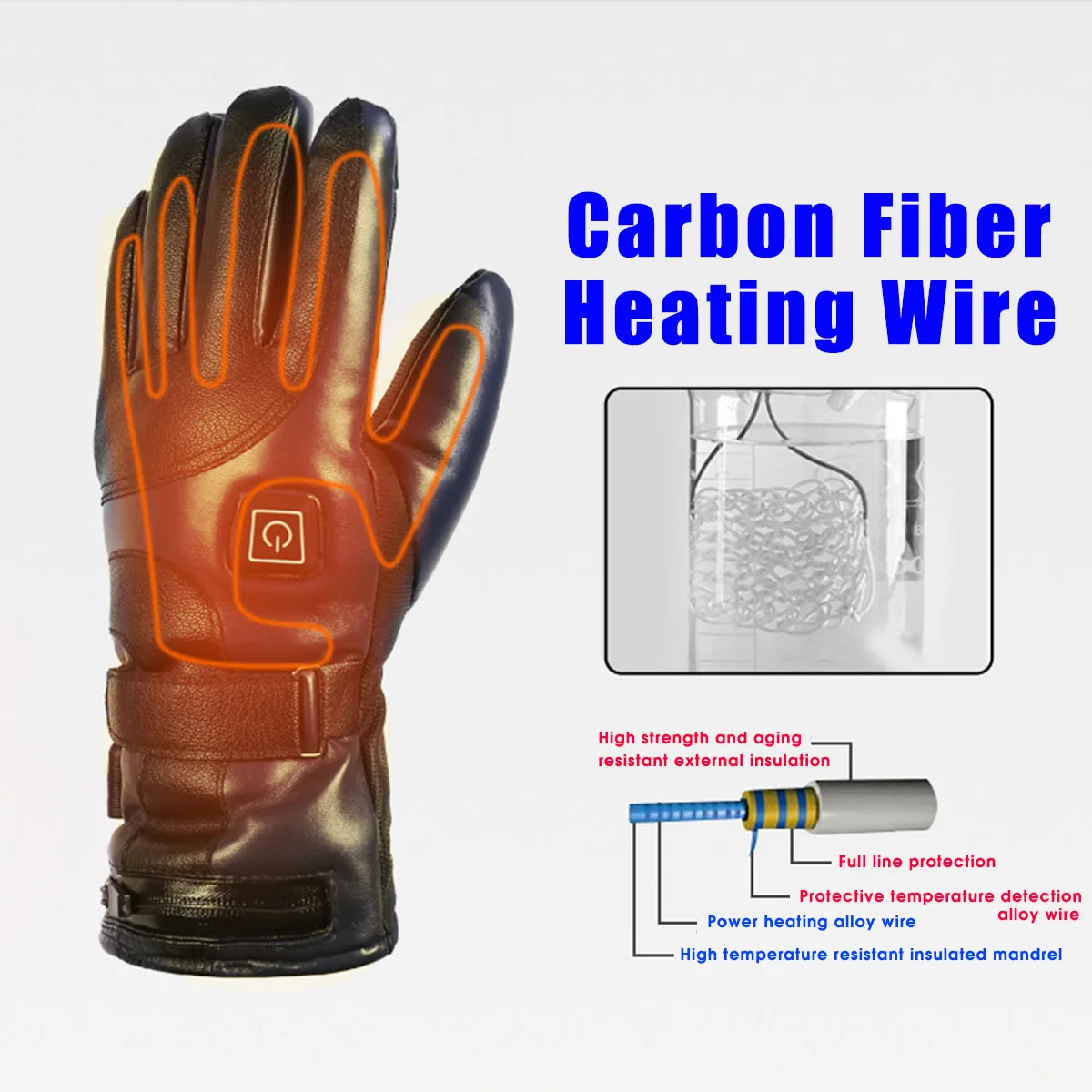 Перчатки для езды на мотоцикле с подогревом перезаряжаемый аккумулятор