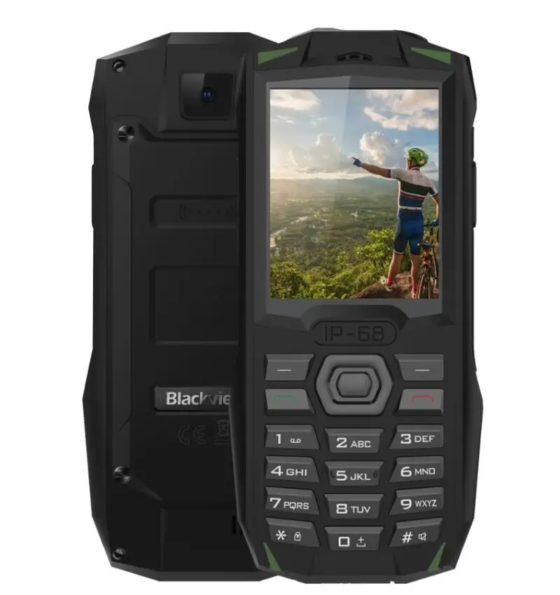 Green Simple box Blackview BV1000 IP68 водонепроницаемый ударопрочный прочный мобильный телефон 2,4 дюймов MTK6261 3000 мАч две sim-карты мини сотовый телефон фонарик - Цвет: Green Simple box