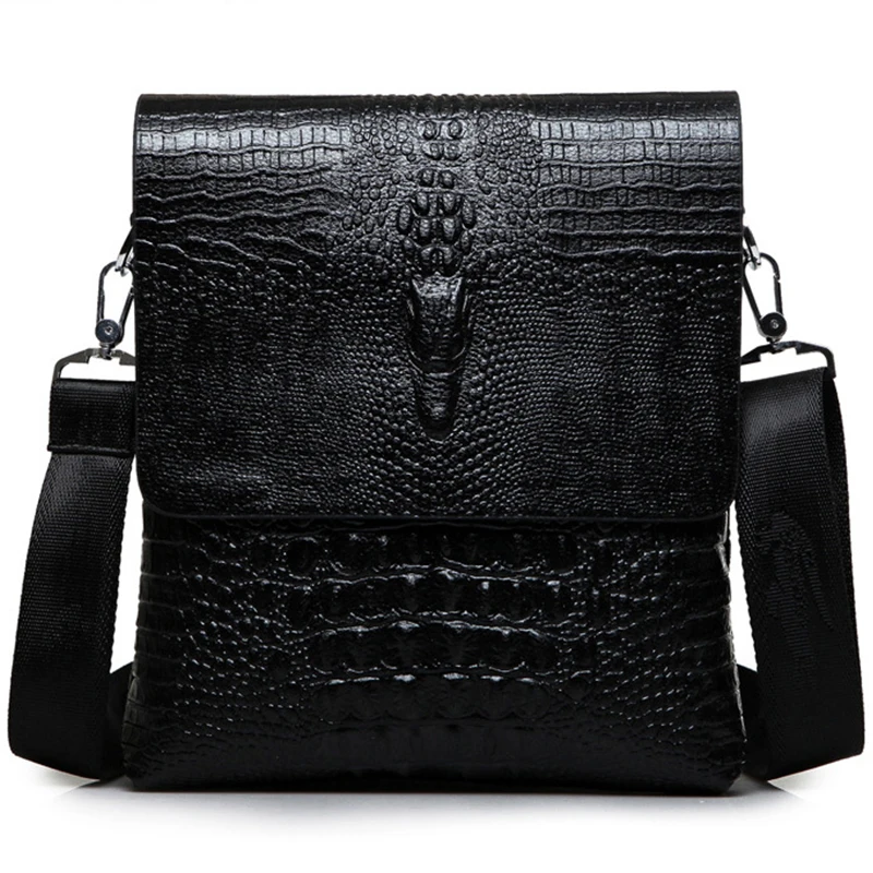 

Luxury Brand Alligator Men Shoulder Bag Leather Business Crocodile Grain Crossbody Bag For Men Messenger Bag Male Casual Satchel