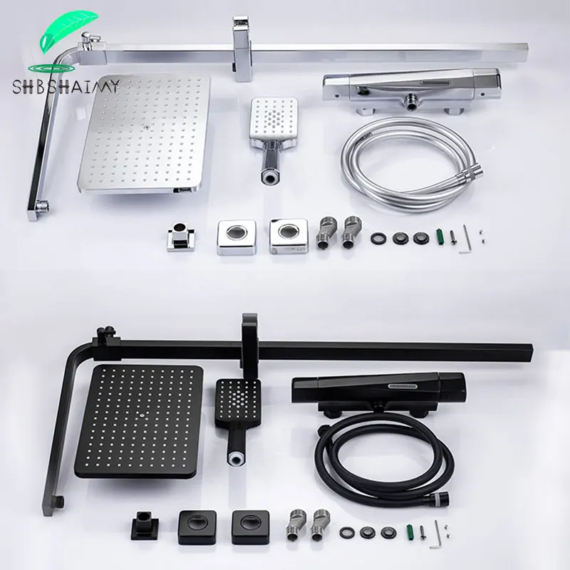 

SHBSHAIMY Shower Faucets Top Quality Contemporary Bathroom Shower Faucet Bath Taps Rainfall Shower Thermostatic shower sets