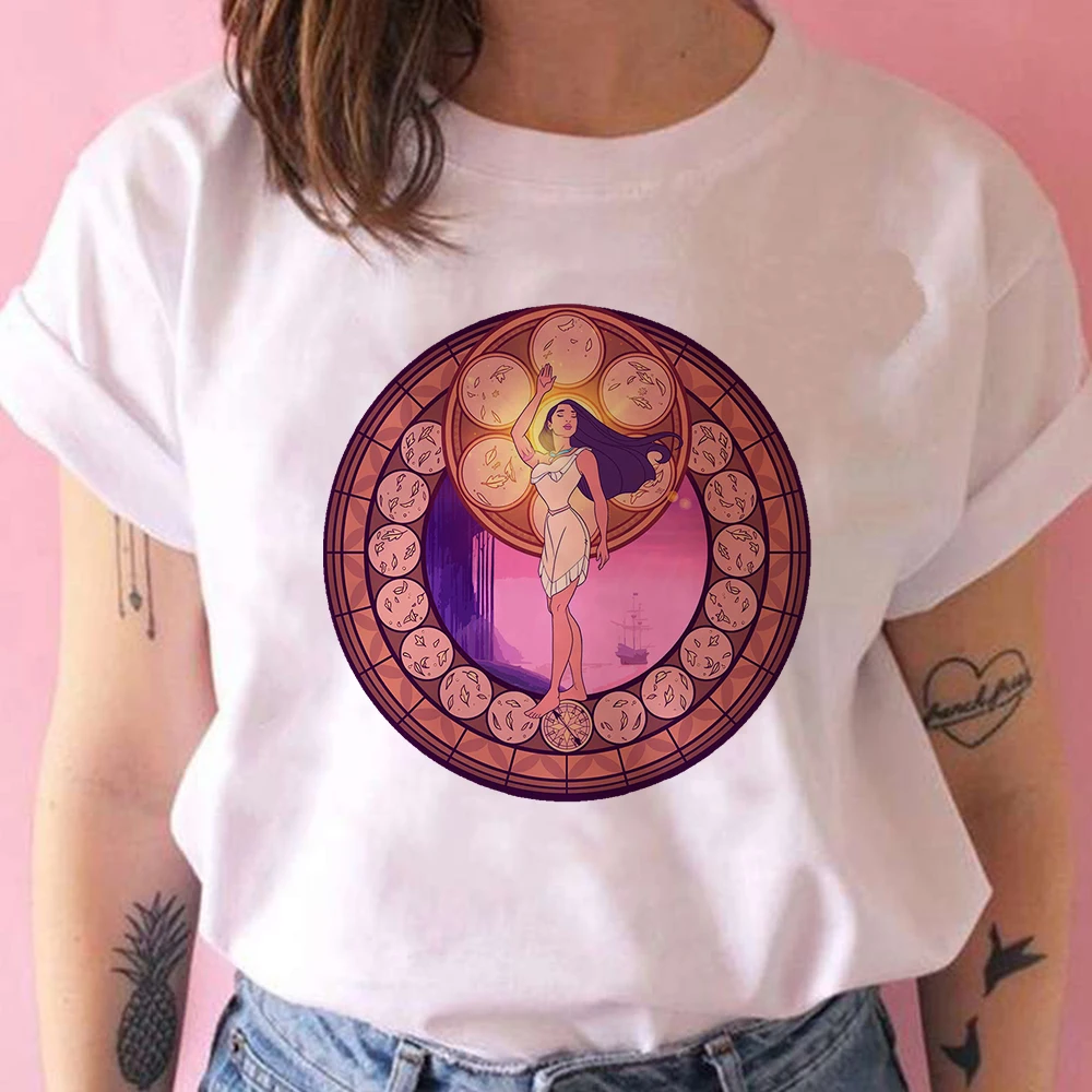 Женская футболка с коротким рукавом круглым вырезом и принтом | одежда