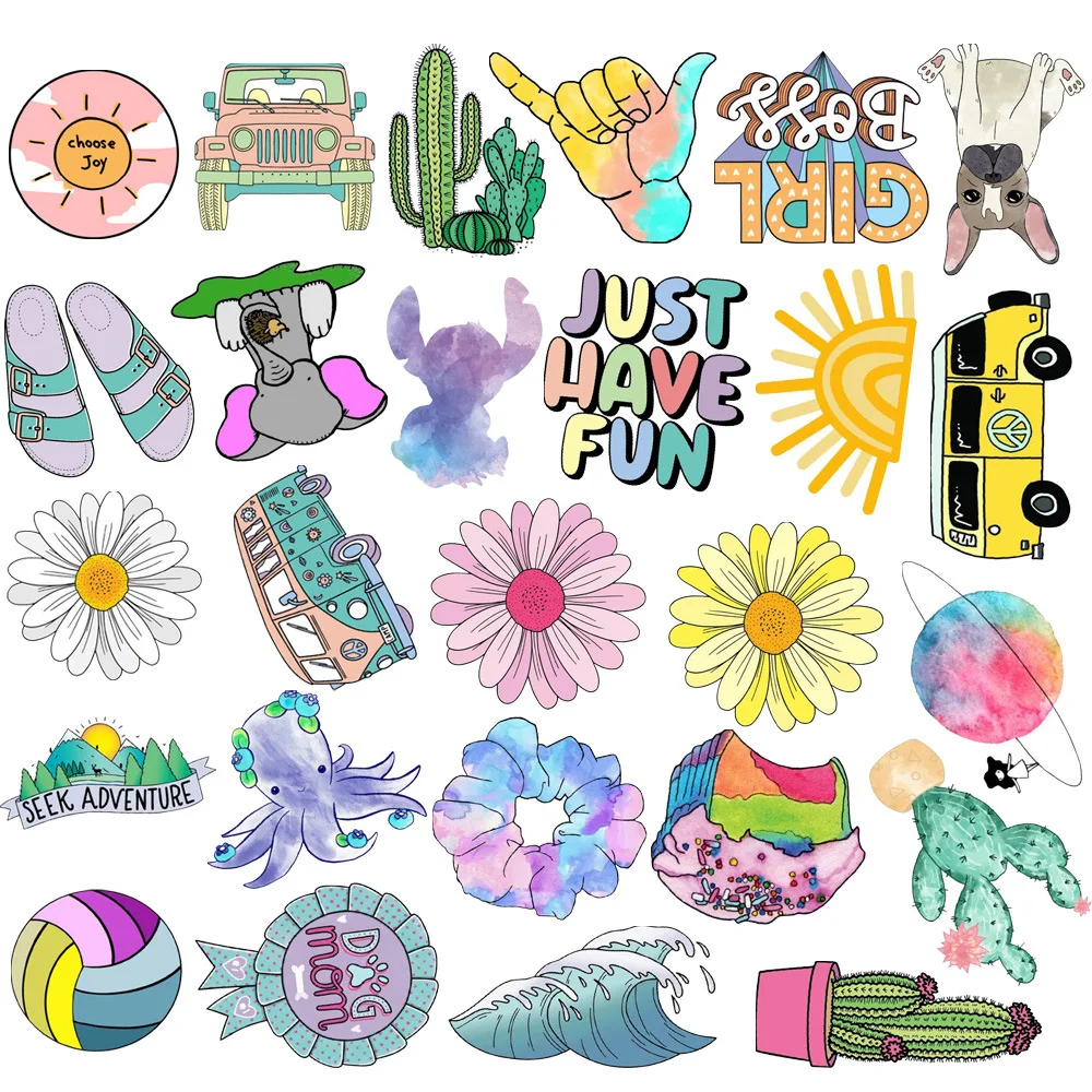 Pegatinas de grafiti Vsco para ordenador port&aacute;til, pegatinas peque&ntilde;as frescas de decoraci&oacute;n para tel&eacute;fono m&oacute;vil, pegatinas impermeables de taza de agua, venta al por mayor, 10/30/50 Uds.-3