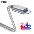 Rock Usb кабель для iPhone iPad 2.4A кабель для быстрой зарядки Шнур для iPhone X XS XR 8 7 6 SE 5 для освещения кабель для передачи данных