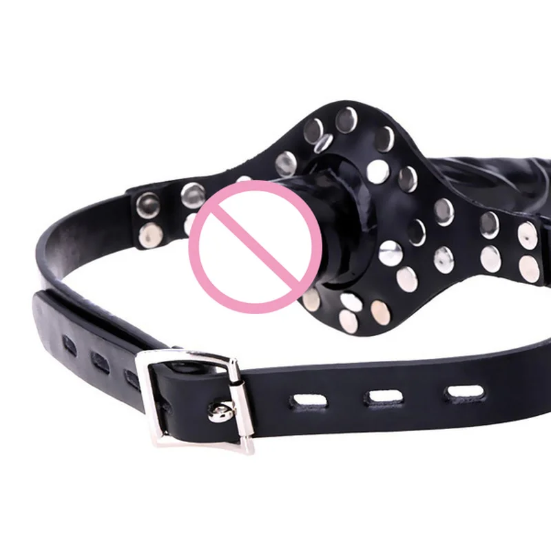 Эротический двухсторонний фаллоимитатор кляп раб страпон БДСМ Связывание