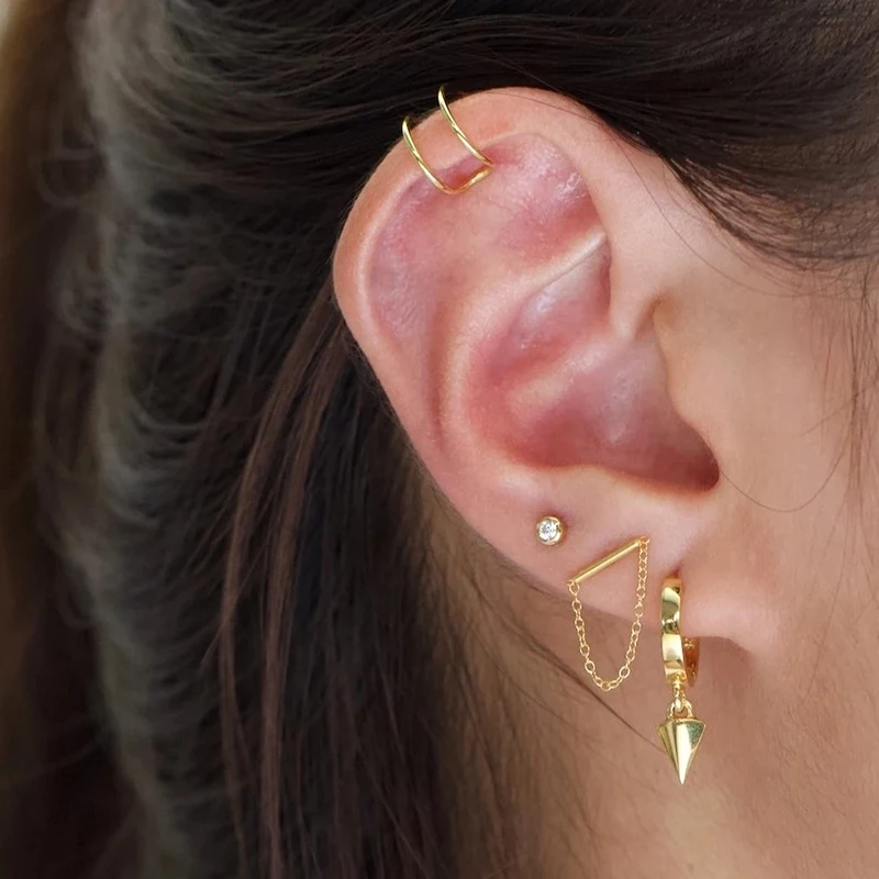 Женские серьги-Клипсы из серебра 925 пробы с фианитом | Украшения и аксессуары