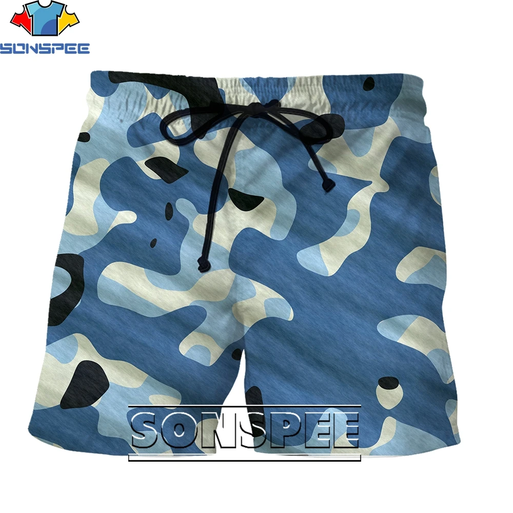 

SONSPEE 3D Printing Camouflage Pattern Summer Men's/women's Sports Shorts Casual Beach Pants Popular Fashion Trend Personality